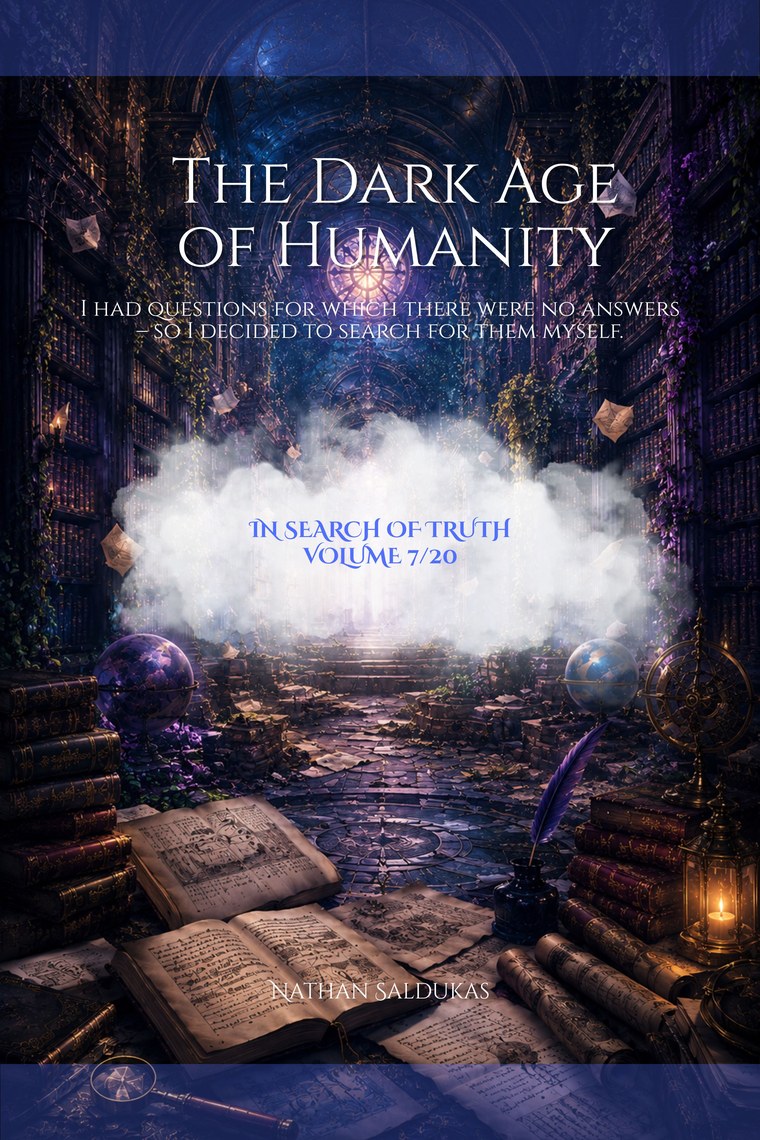 Book cover for In Search of Truth Volume 7, The Dark Age of Humanity by Nathan Saldukas.